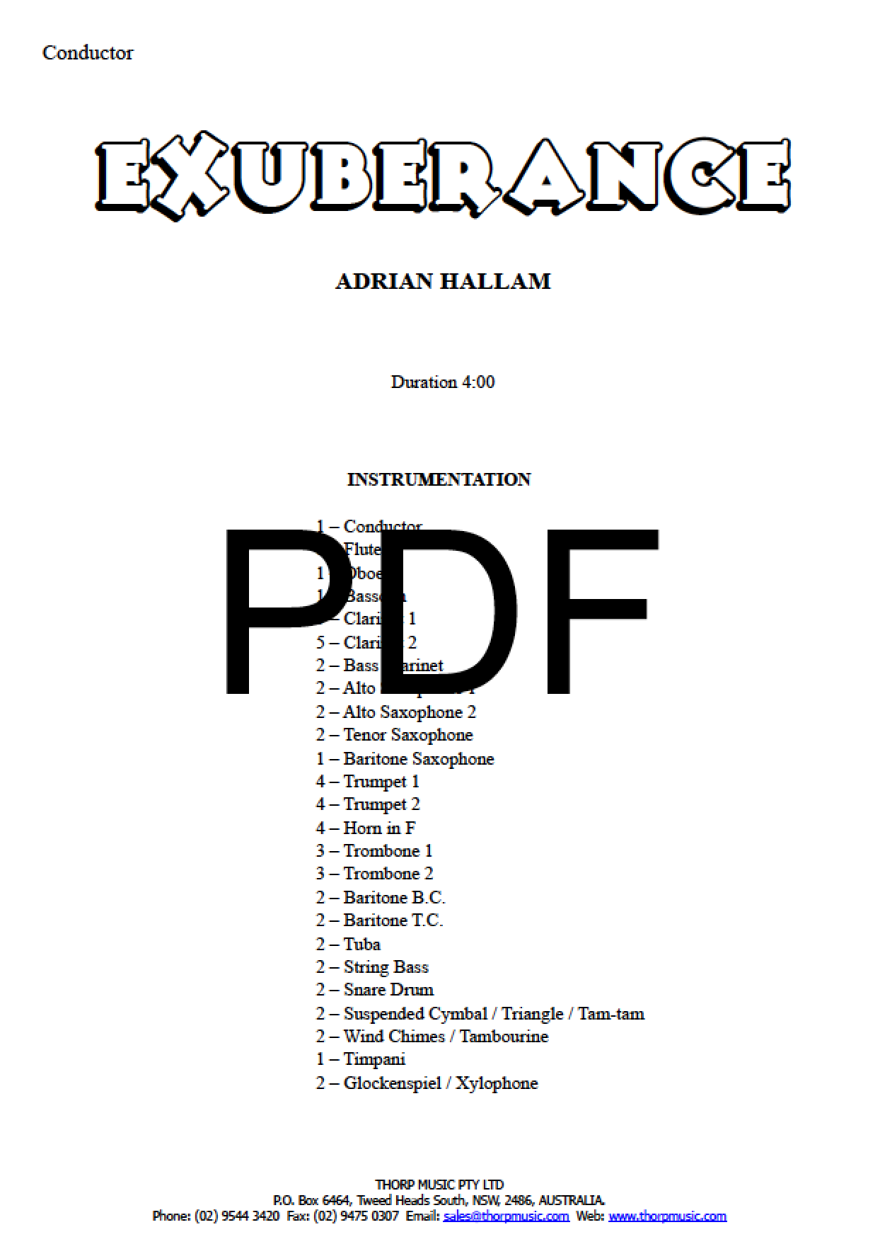 Exuberance - PDF