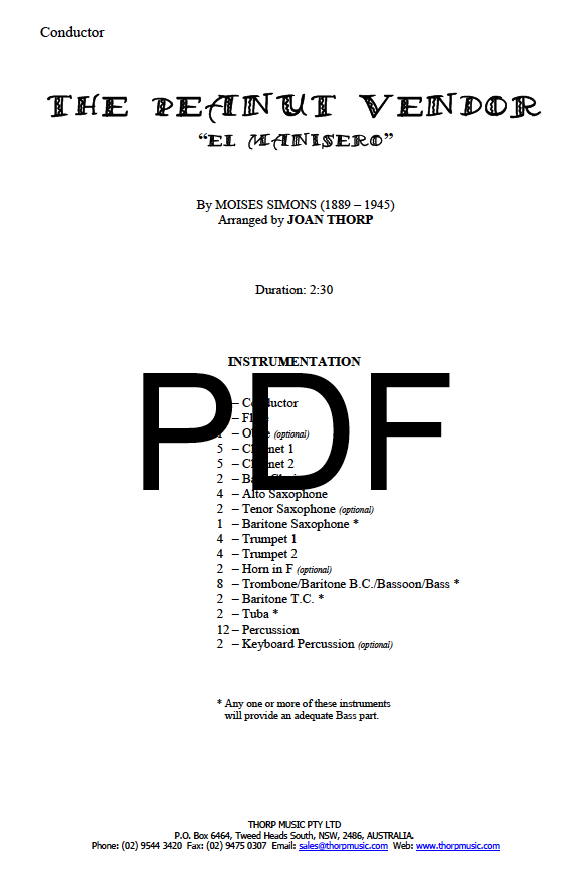 The Peanut Vendor - PDF