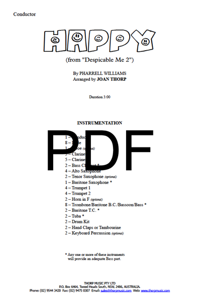 Happy (from "Despicable Me 2") - PDF