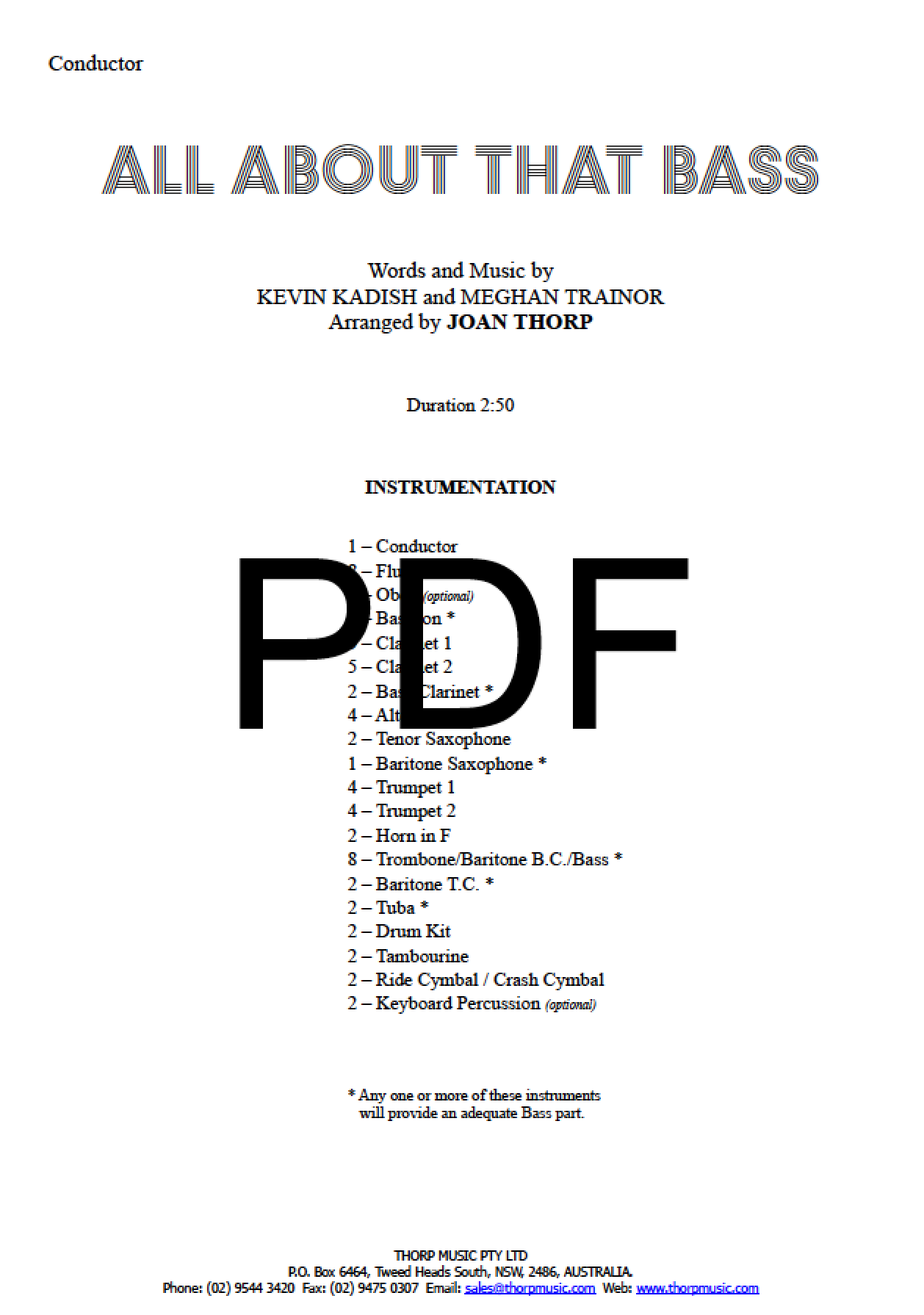 All About That Bass - PDF