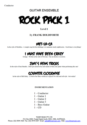 Guitar Ensemble sheet music Rock Pack 1 Level 1