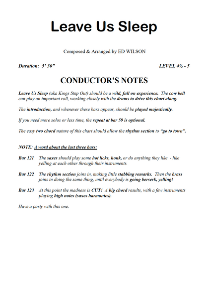 Leave Us Sleep - PDF