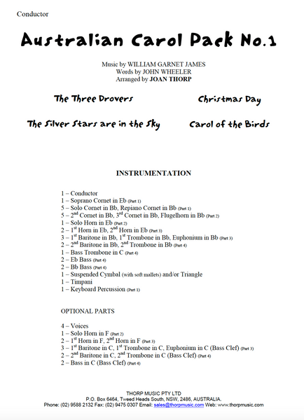Australian Carol Pack No.1
