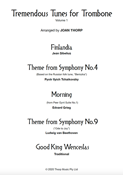 Tremendous Tunes for Trombone, Volume 1.