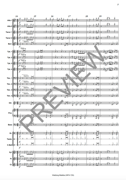 Waltzing Matilda & Advance Australia Fair - PDF