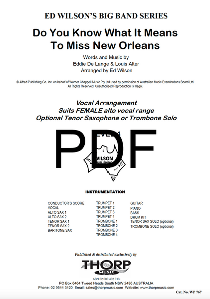 Do You Know What It Means To Miss New Orleans - PDF