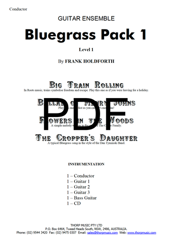 Guitar Ensemble sheet music Bluegrass Pack 1 Level 1 - PDF