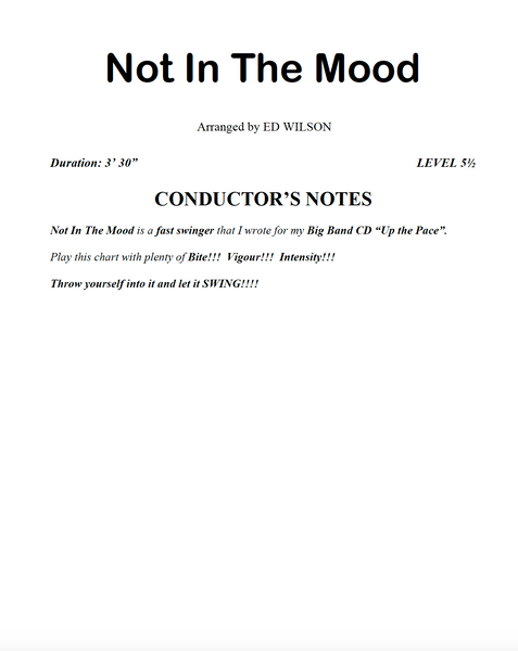 Not In The Mood - PDF