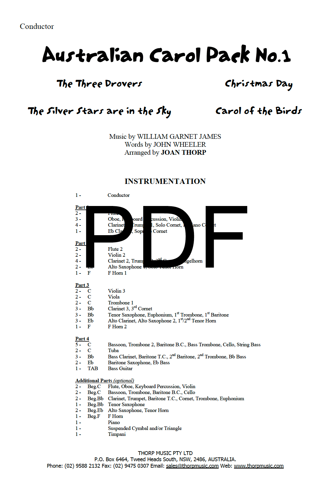 Australian Carol Pack No.1 - PDF