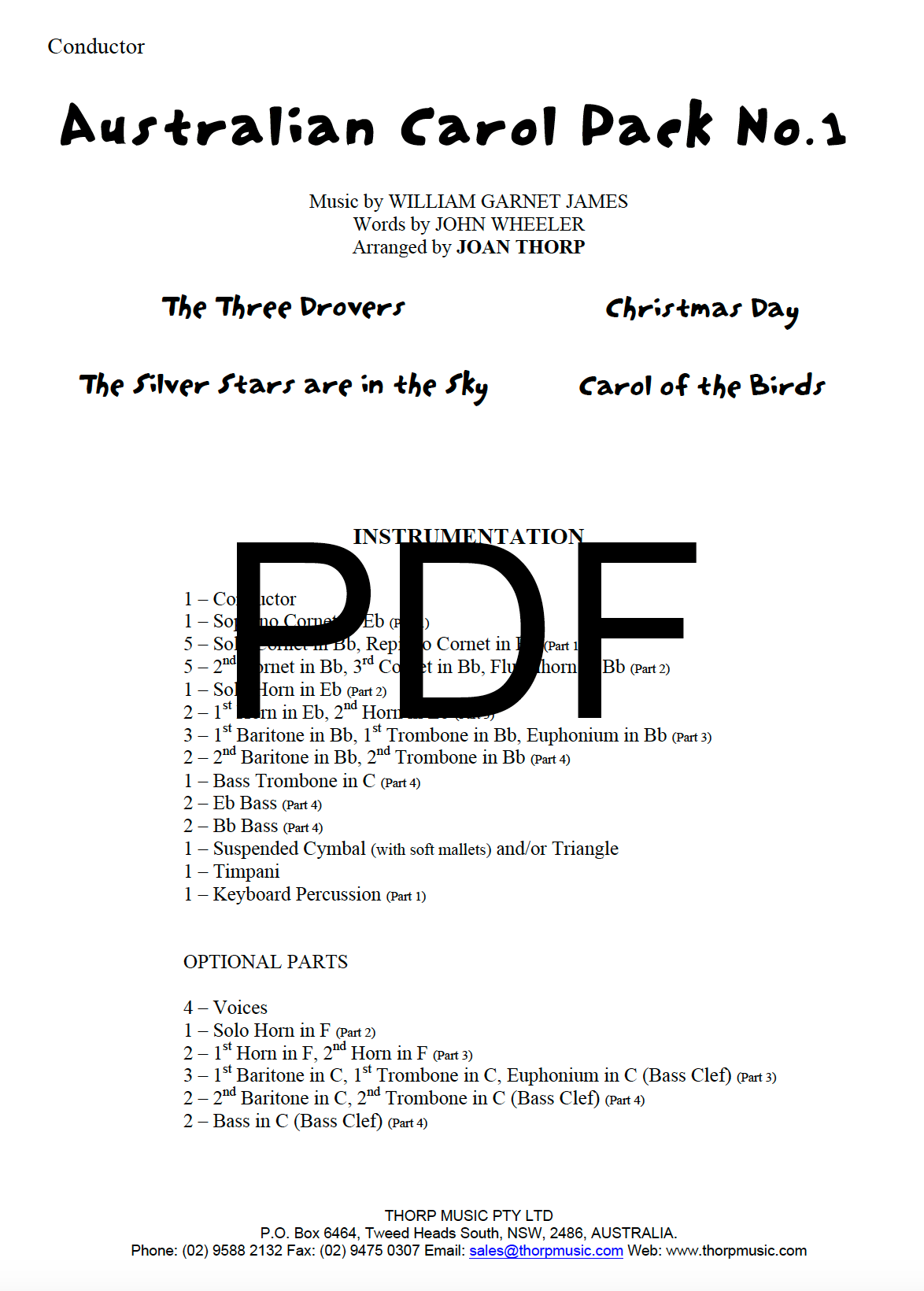 Australian Carol Pack No.1 - PDF