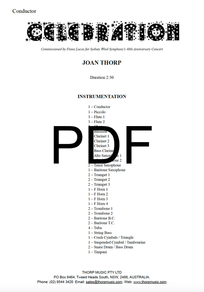 Celebration (fanfare) - PDF