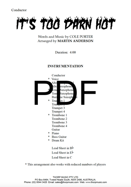It's Too Darn Hot - PDF