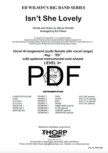 Isn't She Lovely - PDF