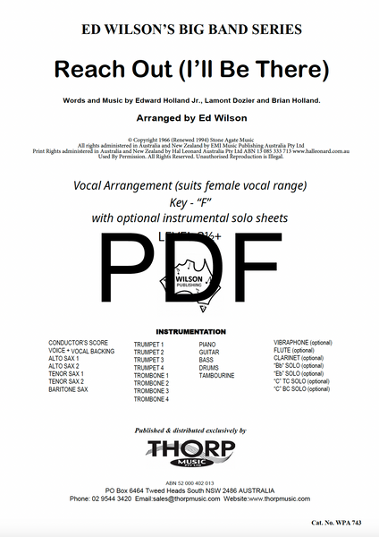 Reach Out (I'll Be There) - PDF