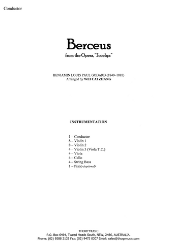 Berceus (from the Opera, "Jocelyn") (Godard)
